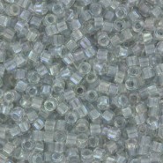 Miyuki Delica Perlen 11/0 - Pearl lined transparent pale grey ab DB-1677